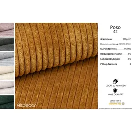 altdecor Ecksofa in L-Form Corner Sofa Bett Eckcouch Couch Wohnlandschaft Cauchsofa Serra-L - 266x165x73 cm Senfgelb