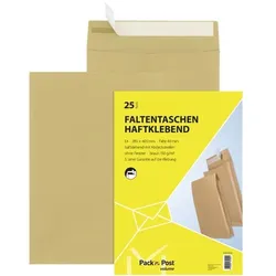 Mailmedia Faltentaschen braun, 40x28 cm