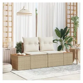 vidaXL Gartensofa Loungesofa beige
