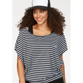 KangaROOS Jerseykleid Mini grau/Schwarz/Weiß 44/46