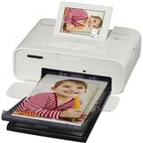 Canon SELPHY CP1300 mobiler Fotodrucker (Druck bis Postkartengröße 10x15cm, WLAN, kabellos, Thermosublimation, Canon SELPHY App, farbstabil 100 Jahre) weiß [ohne Farbband/Papier, ohne Akku]