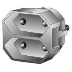 Euro-Zweifachstecker - weiß
