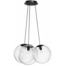 s.luce Orb Cluster 3-flg. 30 cm Rund / Klar/Schwarz