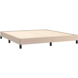 vidaXL Boxspringbett Matratze Cappuccino-Braun 180x200 cm Kunstleder