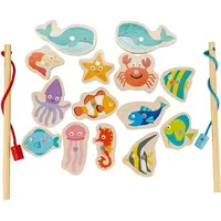 Vedes SpielMaus Holz Angelspiel, 14-teilig