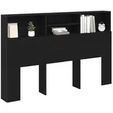 vidaXL Kopfteilschrank in Schwarz Eiche - 160x19x103,5 cm Aus engineered Wood
