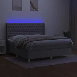 vidaXL Boxspringbett 180 x 200 cm Hellgrau