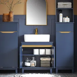 SoBuy Waschbeckenunterschrank 60 x 59 x 30 cm Blau