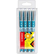 Stabilo worker+ colorful - medium - 4er Pack - blau