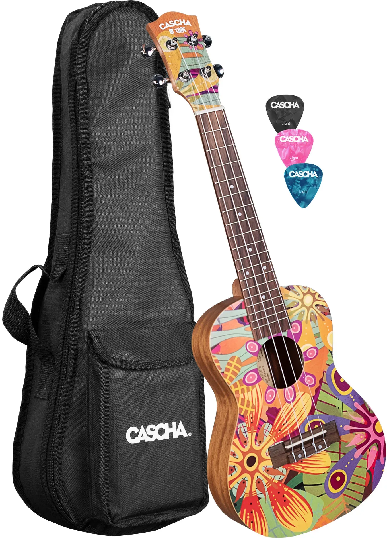 Cascha Art Series Konzert Ukulele Flowers