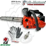 Leichte Astsäge 25 CC 0,9 kW 1/4 Carving Schwert 30 cm Benzin Orange