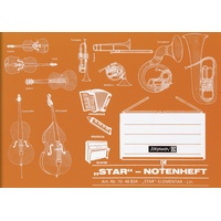 Brunnen 1046834 Notenheft (A5, 8 Blatt, Elementarlineatur), Einzelpack