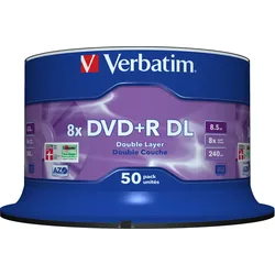 Verbatim 50 x DVD+R DL - 8.5 GB (240 Min.) 8x