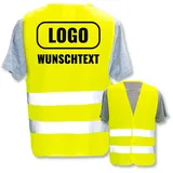 PixiPrints.com Persönliche Warnweste selbst gestalten mit eigenem Aufdruck * Bedruckt mit Name Text Bild Logo Firma * Anzahl: 3 Warnwesten * Farbe/Druck: Gelb/Rücken - 3 Warnwesten