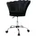ML-Design Bürostuhl Schreibtischstuhl 360° drehbar mit Rückenlehne, Muscheldesign 68x68 cm Schwarz Metallgestell