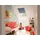 VELUX Verdunkelungsrollo DKL SK06 4581SWL Blaugrau 4581, GGU,Manuell,VELUX,weiße Schiene
