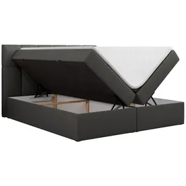 MKS Meble Boxspringbett 200 x 200 cm H3 Dunkelgrau