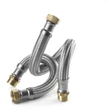 Tucai Edelstahl Trinkwasser Panzerschlauch IG/AG 1 Zoll DN25 300mm DVGW Flexschlauch