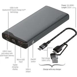 4smarts VoltHub Pro 10000 mAh gunmetal black