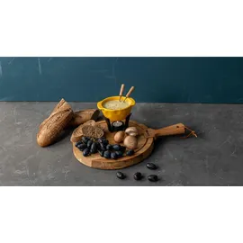 boska food tools Boska Fondueset Mini Cheesy - Fondue - Für Käsefondue - 300 ml - Spülmaschinenfester Fonduetopf - Dutch Fondue - Gelb/Schwarz