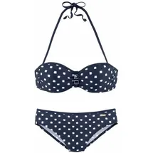 LASCANA Bügel-Bandeau-Bikini Damen Blau 36 Cup D