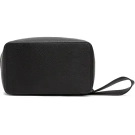 Tommy Hilfiger Kulturbeutel TOMMY HILFIGER "TH CENTRAL WASHBAG", Damen, Gr. B/H/T: 21cm x 12,5cm x 10,5cm, schwarz, Lederimitat, unifarben, Taschen Kulturbeutel, Reise, Geschäftsreise, Men-Minibag mit Handschlaufe