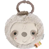 Fehn Greifspielzeug Lazy, Crazy & Pink, Stoffbuch Faultier grau
