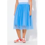 Ulla Popken Midirock in horizontblau | 54-56