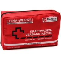 Leina-Werke 11012 KFZ-Verbandtasche Compact mit Klett, Rot/Schwarz/Weiß