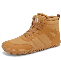 Mishansha Winter Barfußschuhe Herren Warm Gefüttert Winterstiefel Barefoot Minimalistische Sneaker für Damen Gr.44 - 44 EU