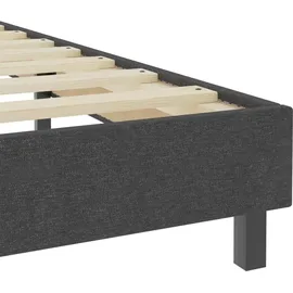 vidaXL Boxspringbett 100 x 200 cm Dunkelgrau