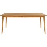 Andas Esstisch "Toarp", braun (eiche natur, eiche natur, eiche natur), B:180cm H:74cm T:90cm, Tische, Esstisch, Massivholz Eiche Esszimmertisch im Scandi Look, FSC zertifiziert