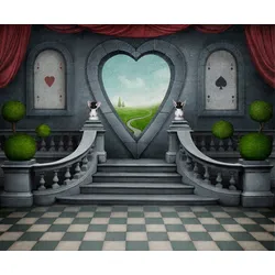 Fototapete PAPERMOON "Fantasie Welt", bunt, B:3,50m L:2,60m, Vlies, Tapeten