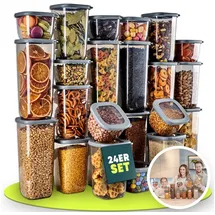 uandu Vorratsdosen Set grau 24-teilig