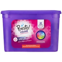 Amazon-Marke: Presto! Color-Waschmittel kapsel, frisch Duft, 38 stück (1er Pack)