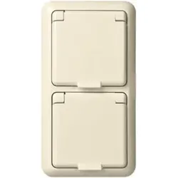 Elso UP-Steckdose 2-fach IP44 reinweiß 225414