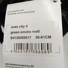 Uvex City 4 58-61 cm Unisex green smoke matt 2025