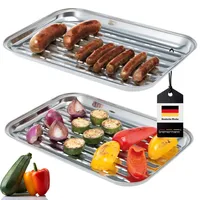 Bremermann Grillschale 35 x 24,5 cm Edelstahl silberfarben
