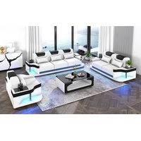 JVmoebel Sofa Sofagarnitur 3+2+1 Sitzer Set Design Sofa Polster Couche, Made in Europe weiß