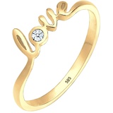 Elli DIAMONDS Love-Schriftzug Diamant 0.03 ct. 585 Gold Ringe Damen