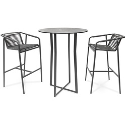 fischer möbel Gartenstuhl Suite Dining H 81 cm Edelstahl Grau Granit