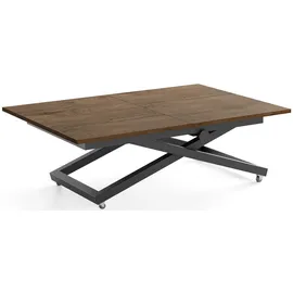 WFL GROUP Axen Braun Eiche 120-160 x 80 x 38-75 cm