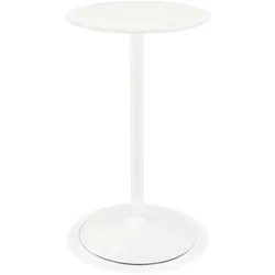 Kadima Design Hochtisch, Weiß, Holz & Metall, Ø 60 cm, Höhe 102 cm, Zeitlos, kompakt, pflegeleicht, vielseitig