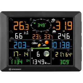 Bresser Wetterstation 1,5km Reichweite Schwarz 7-in-1