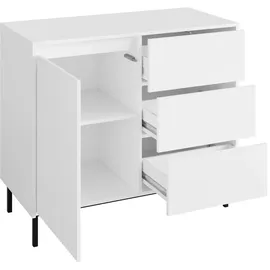 Mirjan24 Kombikommode, Kaschmir, Holzwerkstoff, 3 Schubladen, Rechteckig, Gittergestell, 103x90x50 cm, Wohnzimmer, Kommoden & Sideboards, Kommoden