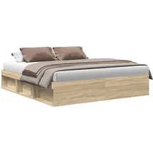 vidaXL Bettgestell 200 x 200 cm Braun