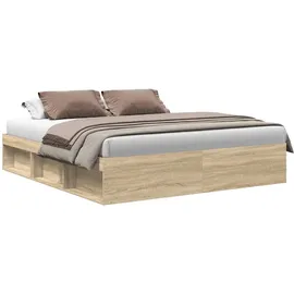 vidaXL Bettgestell 200 x 200 cm Braun