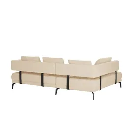 Switch Eckcouch Flachgewebe 2-Sitzer Creme