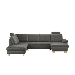 Kollektion Kraft Wohnlandschaft Kunstleder Samu ¦ grau ¦ Maße (cm): B: 316 H: 90 T: 235.0