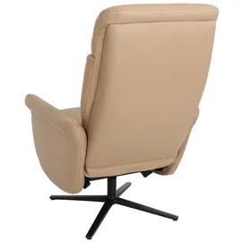 Mendler Relaxsessel HWC-L10, Design Fernsehsessel TV-Sessel Liegesessel, Liegefunktion drehbar, Voll-Leder ~ taupe